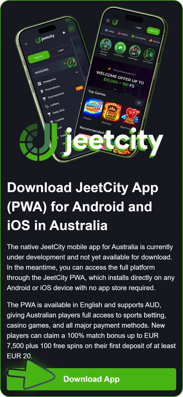 Tap this button to get JeetCity android app.