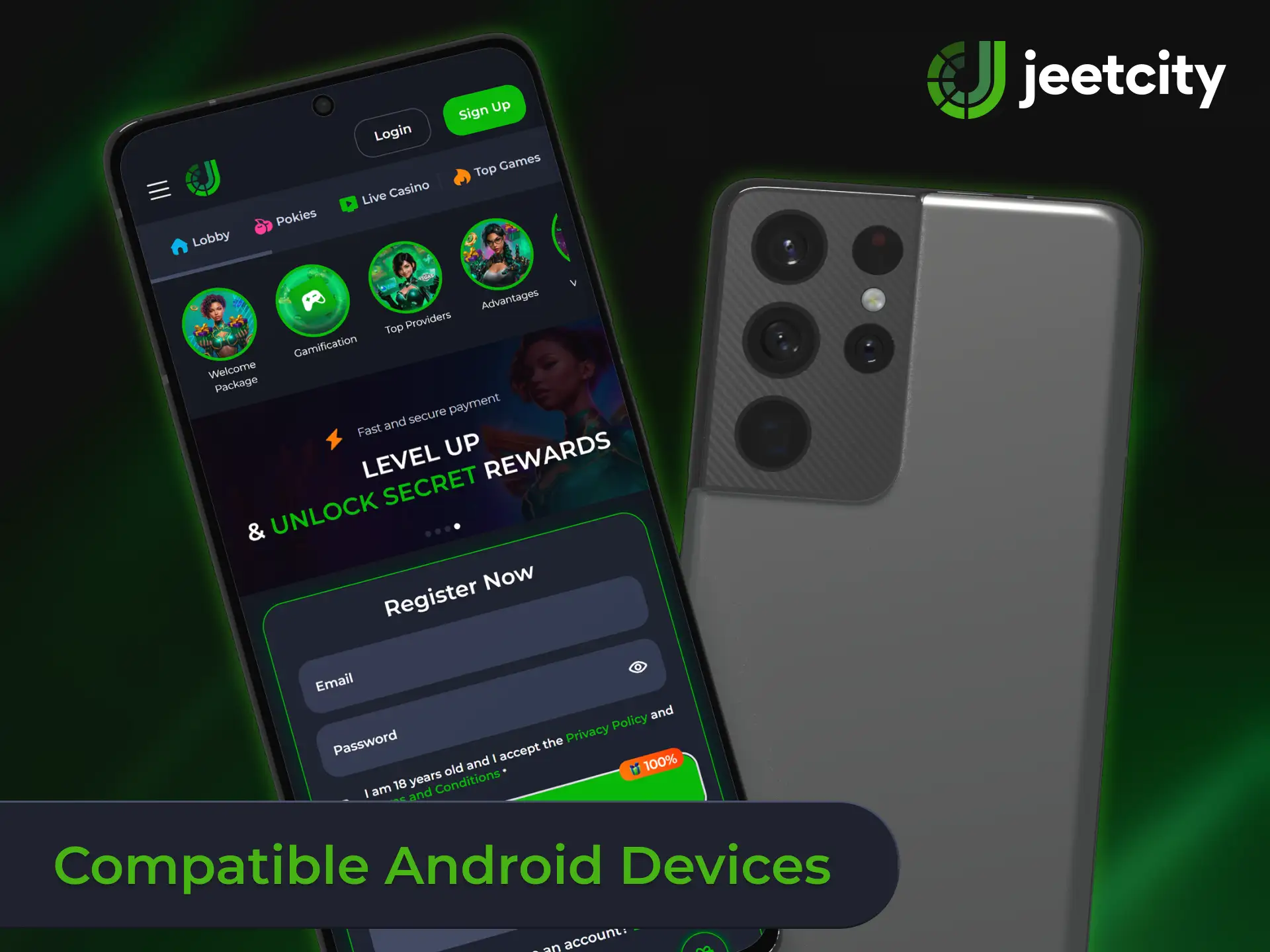 Check compatible Android devices to launch JeetCity app smoothly in Australia.