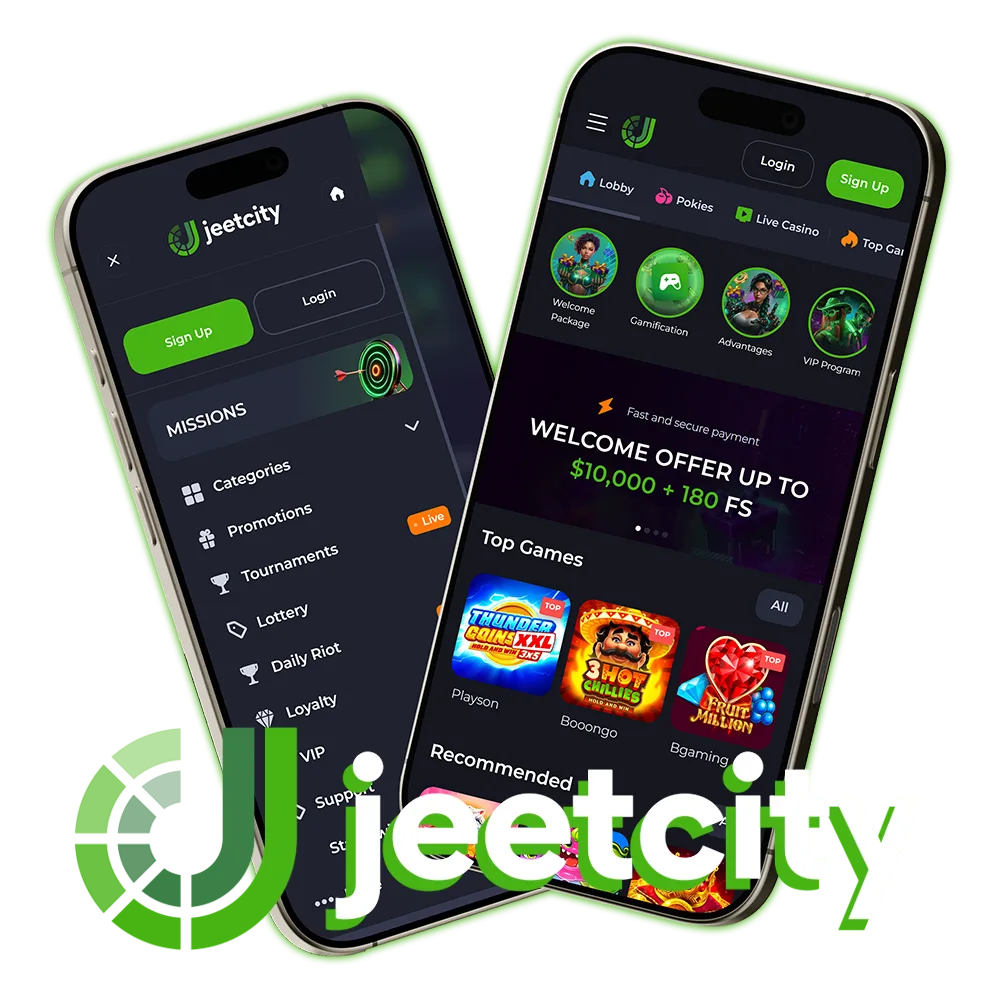 Install the mobile JeetCity App on Android and iOS in Australia.