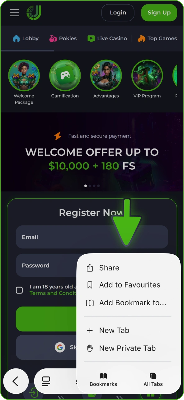 Click share button to get JeetCity iOS app.
