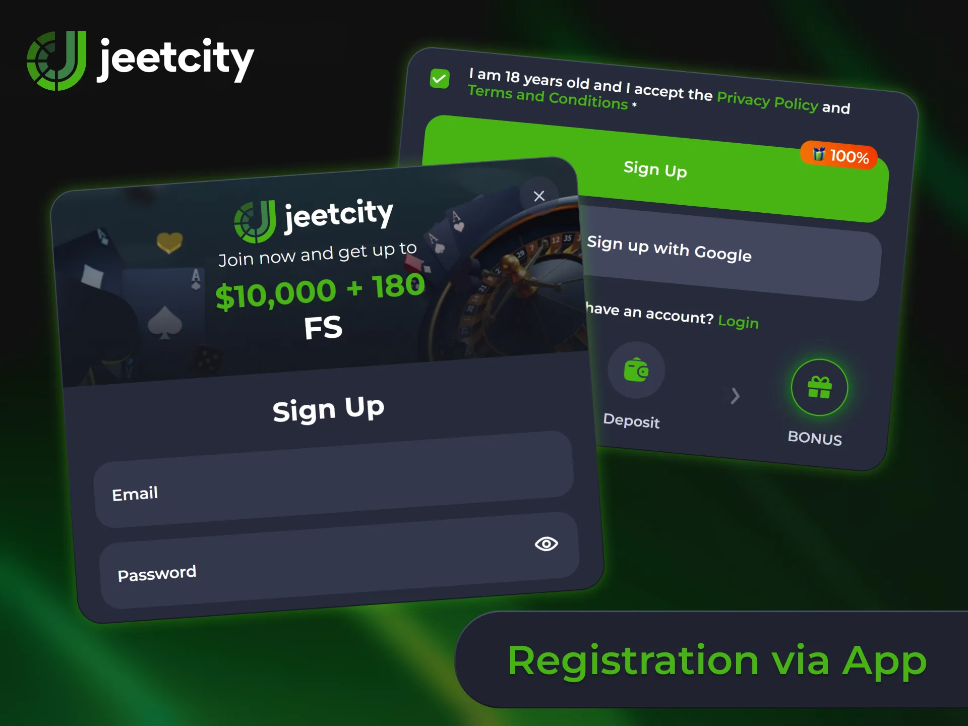 Complete registration via the official JeetCity app to start playing.