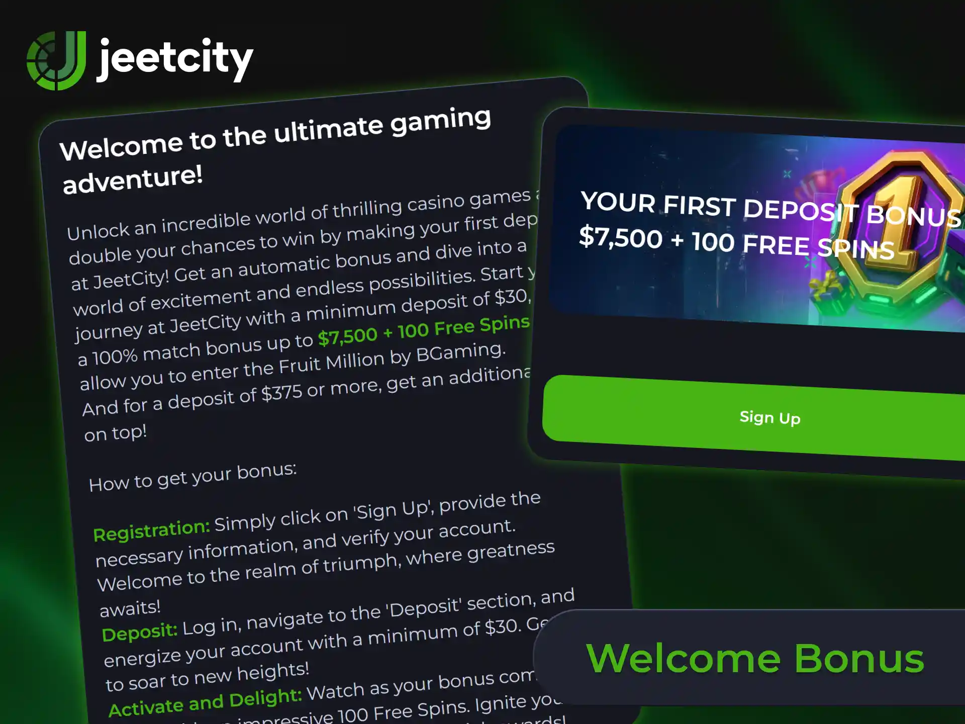 Claim your welcome bonus in the JeetCity app today.