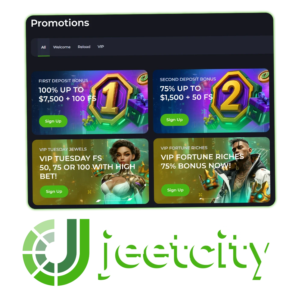 Claim generous JeetCity bonuses and active promotions in Australia today.