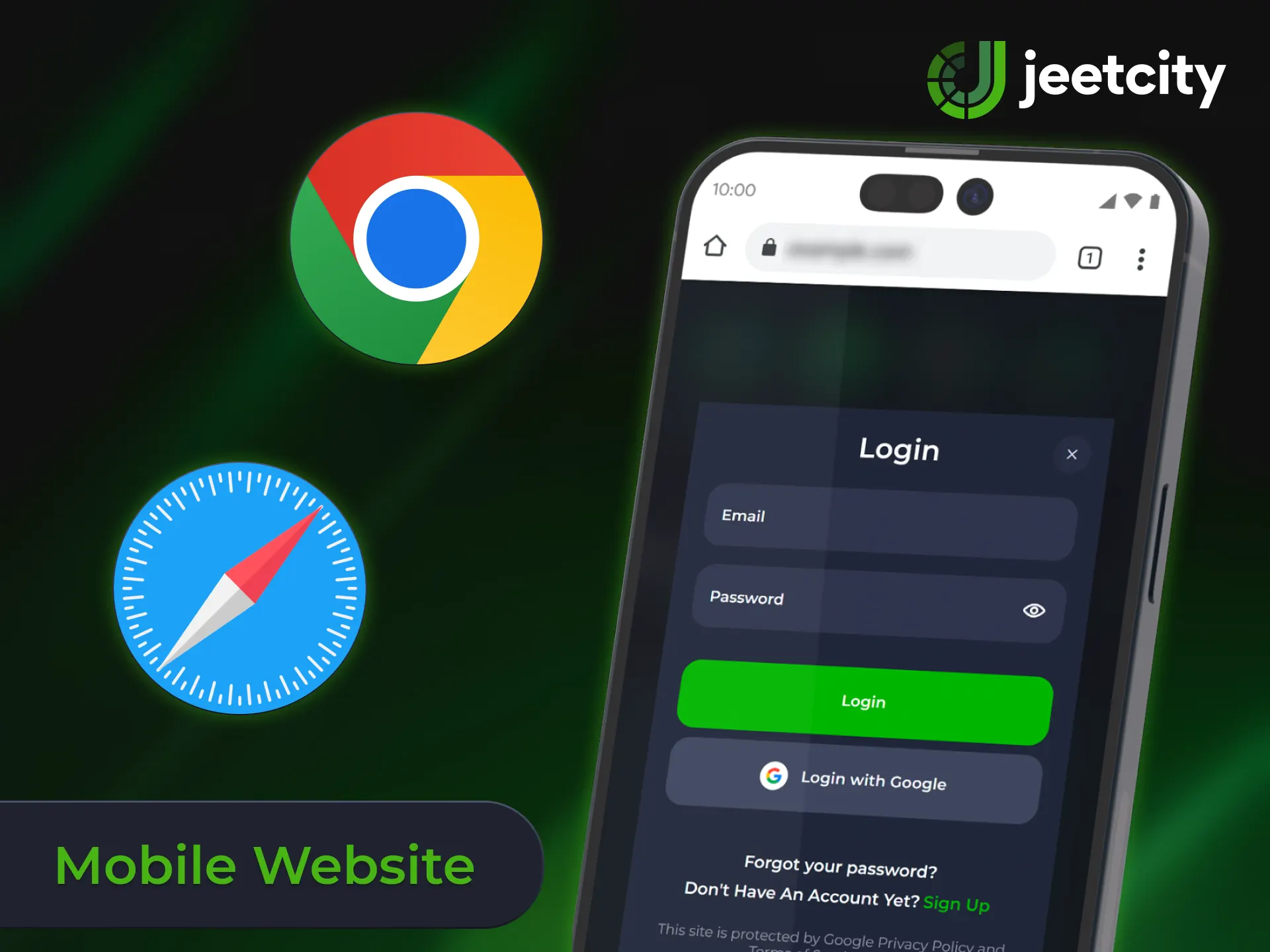 Enjoy full platform features directly through the mobile website version of JeetCity.