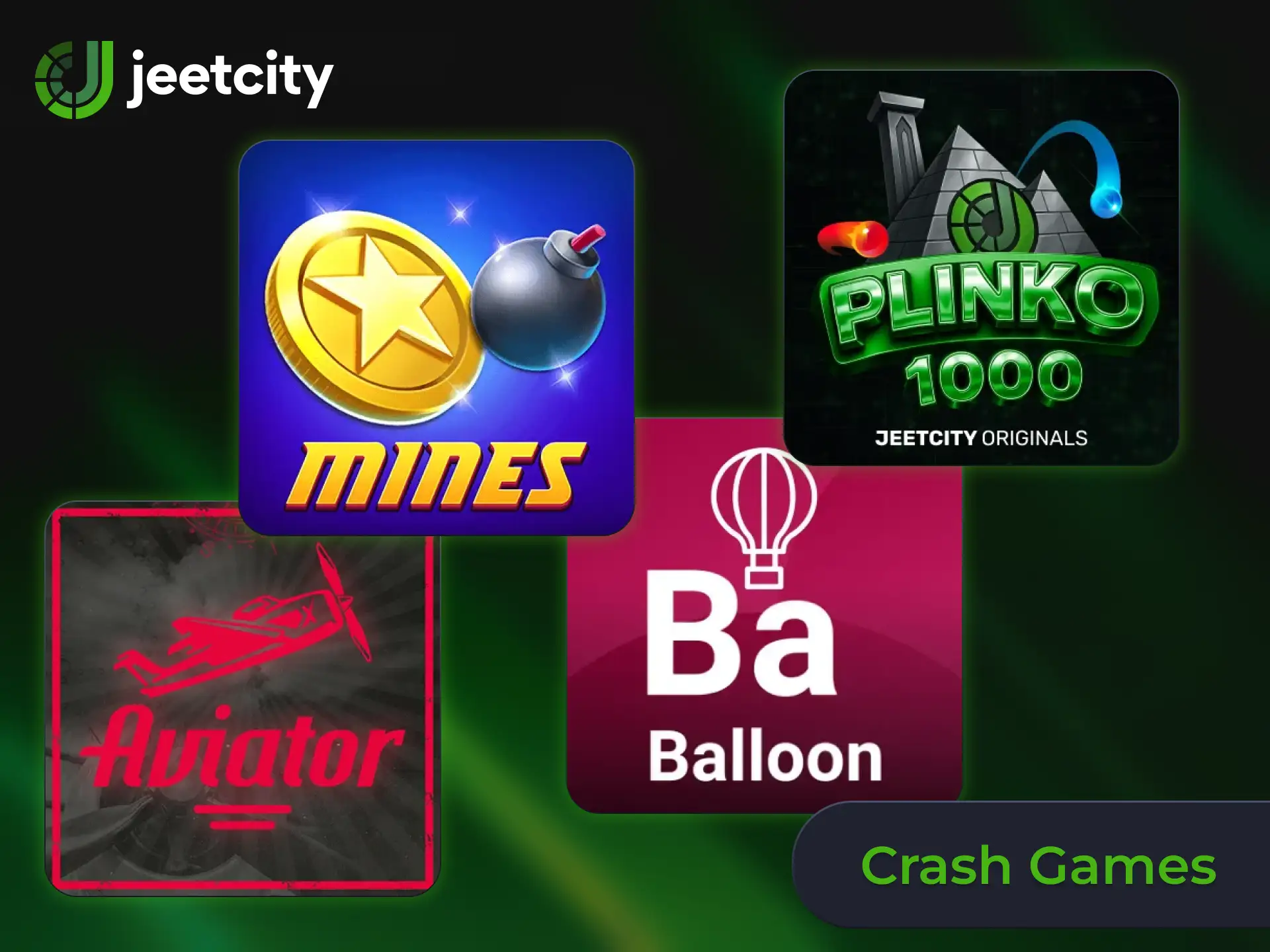 Try fast-paced crash games for instant cash rewards at JeetCity.