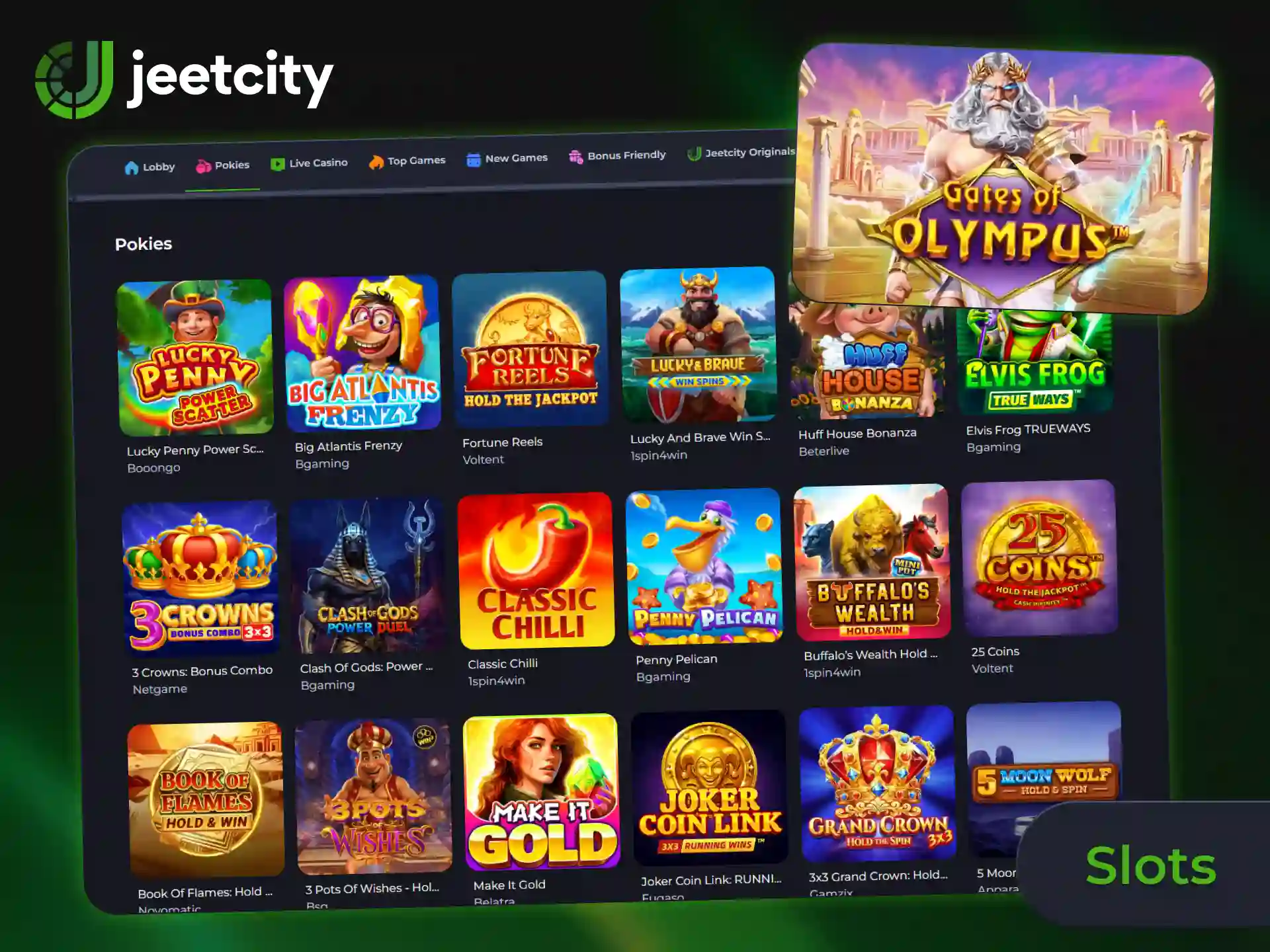 Spin high payout video slots with exciting bonus features at JeetCity.