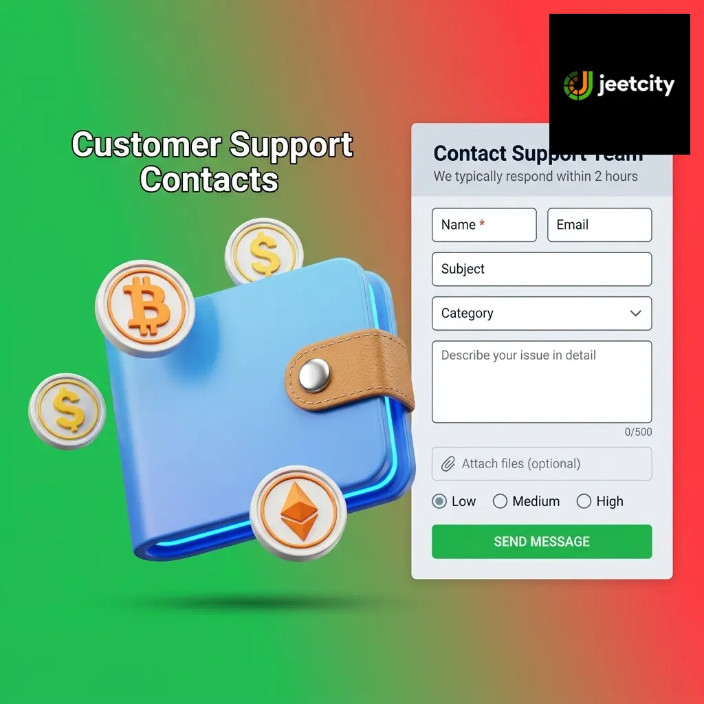 JeetCity customer support contacts showing live chat, email, and help centre options for Australian players