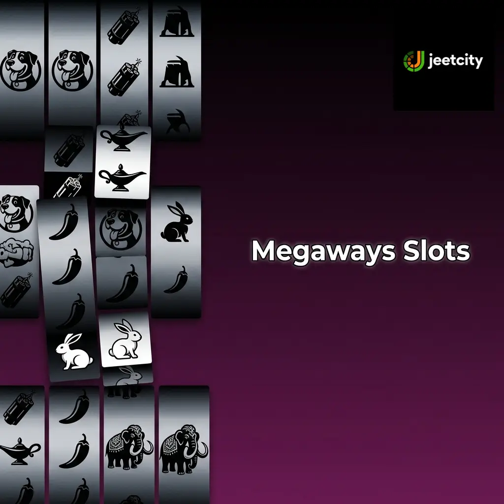 Megaways slots reels showing dynamic symbols with up to 117,649 ways to win per spin