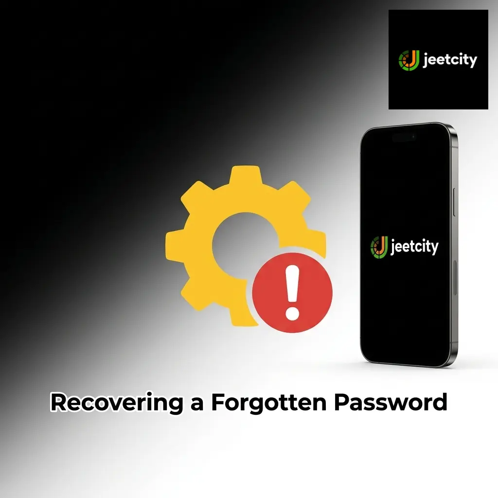 Person clicking Forgot Password link on login page to recover account access via phone or email reset method