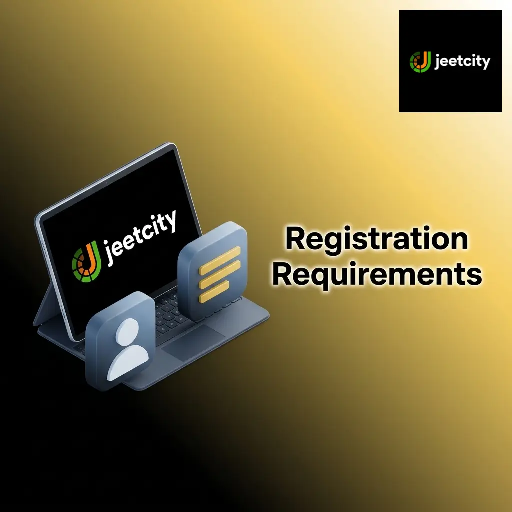 JeetCity registration requirements showing age verification, single account policy, and eligibility criteria for Australian players
