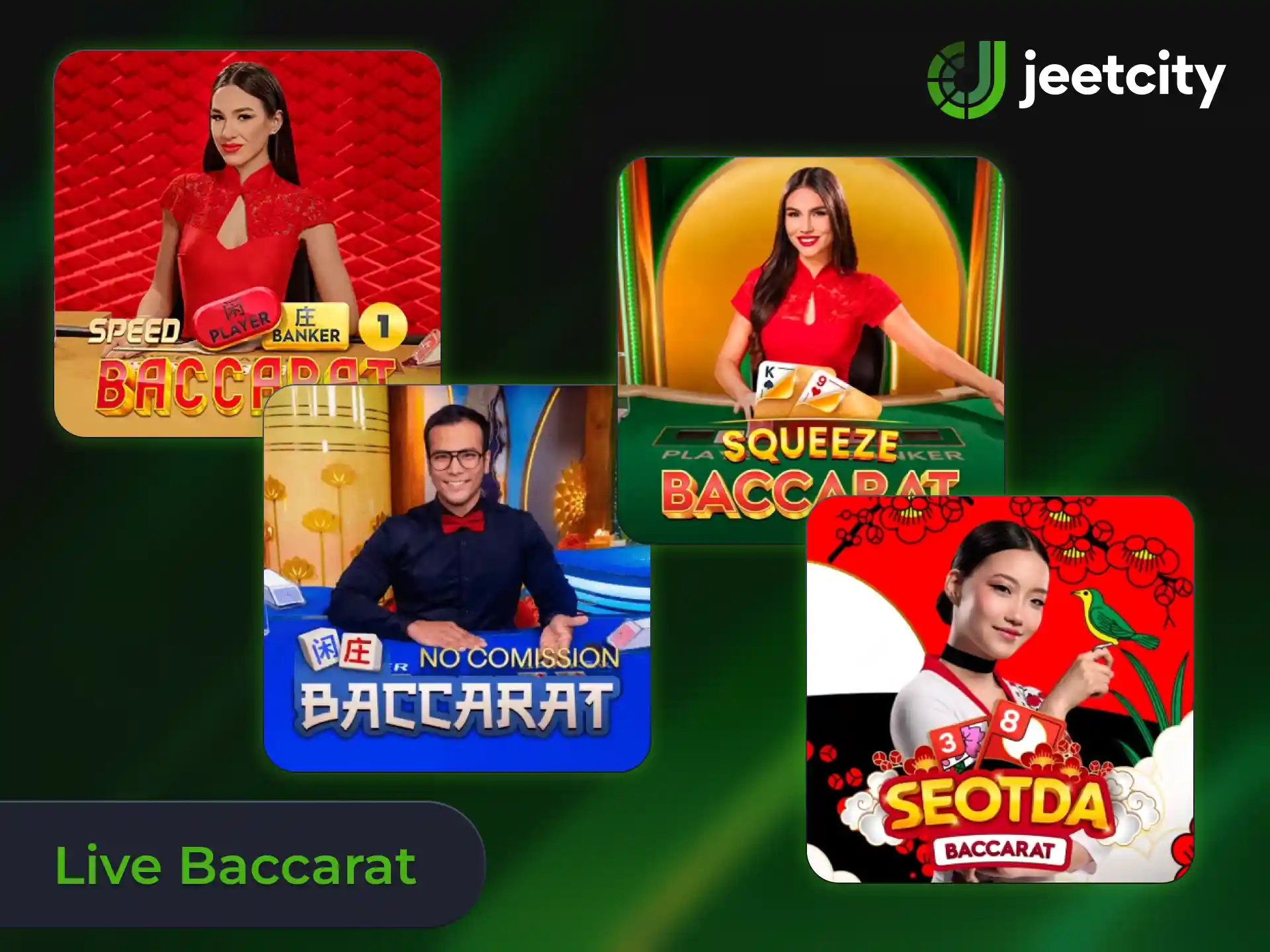 Master your strategy with JeetCity live baccarat.