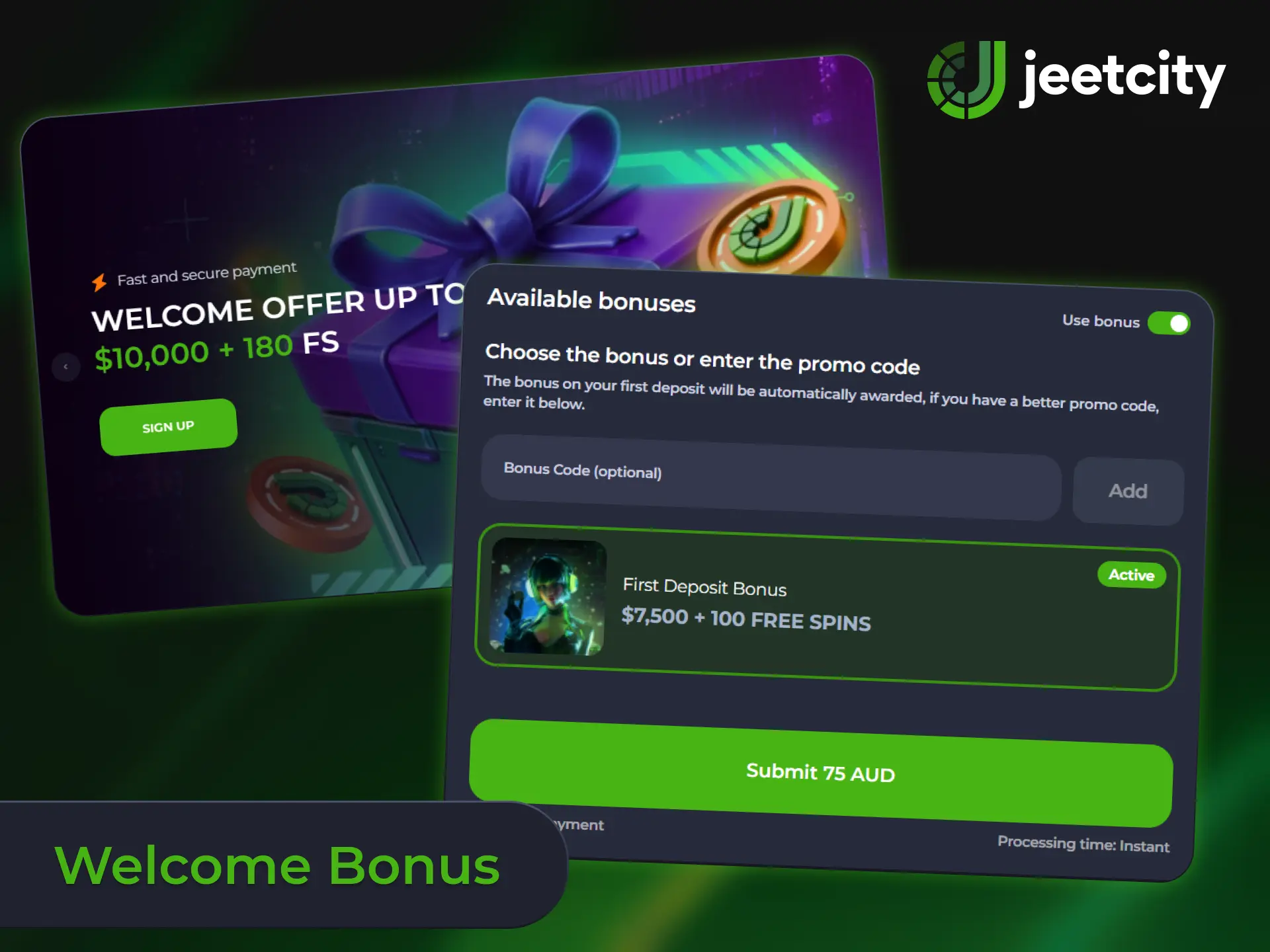 Claim a generous live casino welcome bonus at JeetCity.
