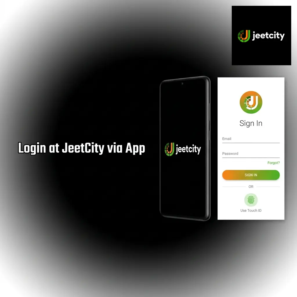JeetCity PWA login on mobile browser with phone number or email options for Australian users