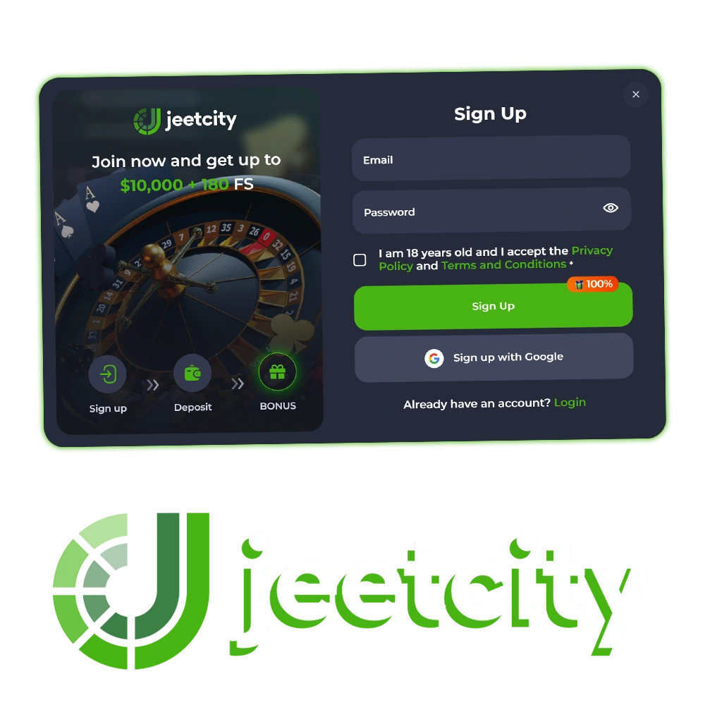 Complete the easy JeetCity registration, login, and account verification process.