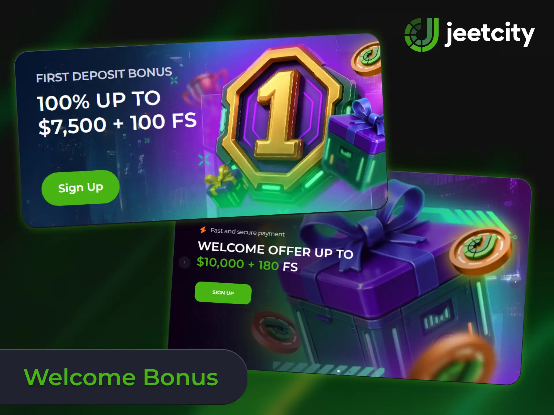 Claim your exciting registration welcome package right after joining the official JeetCity casino.
