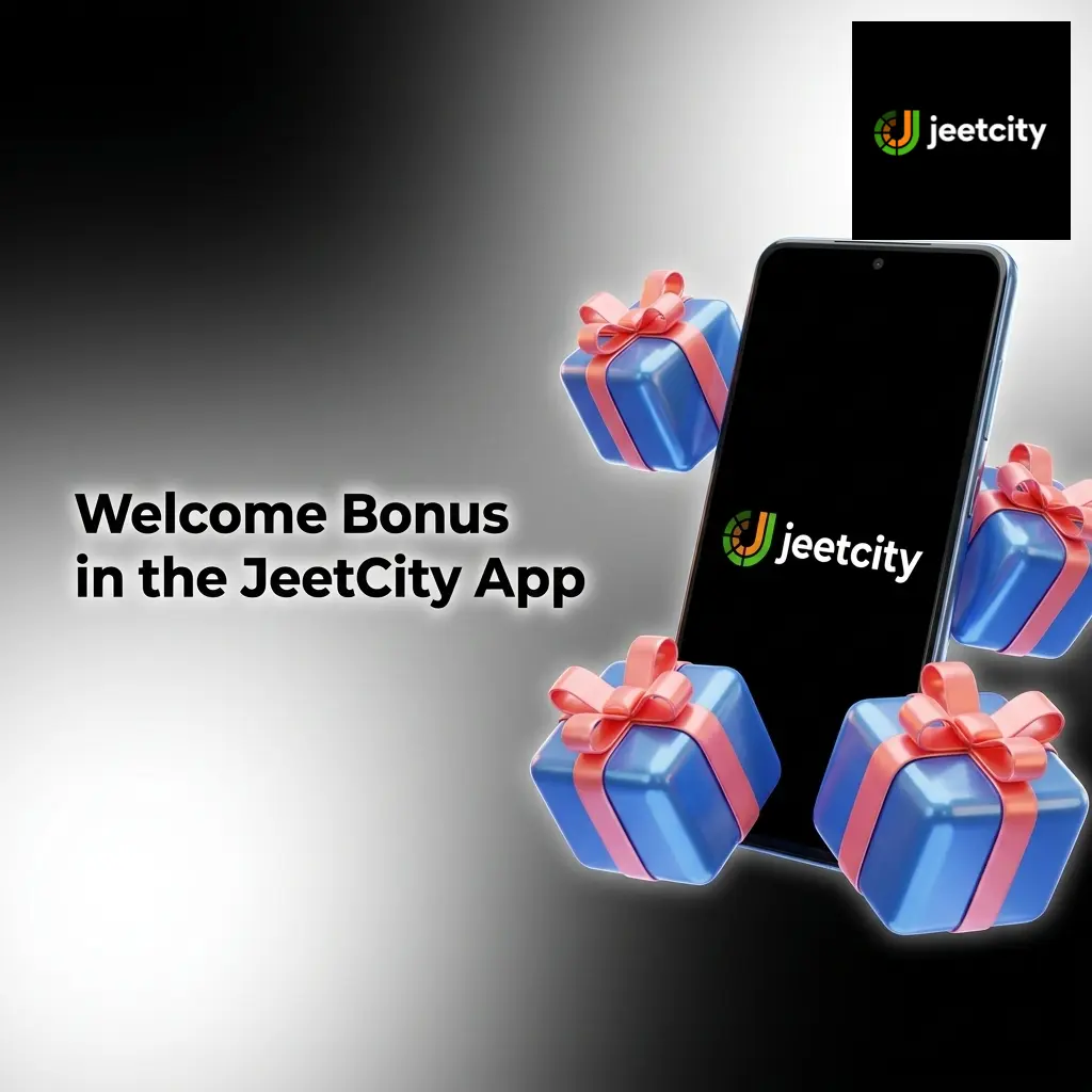 JeetCity app welcome bonus screen showing casino and sports betting offers for new Australian players